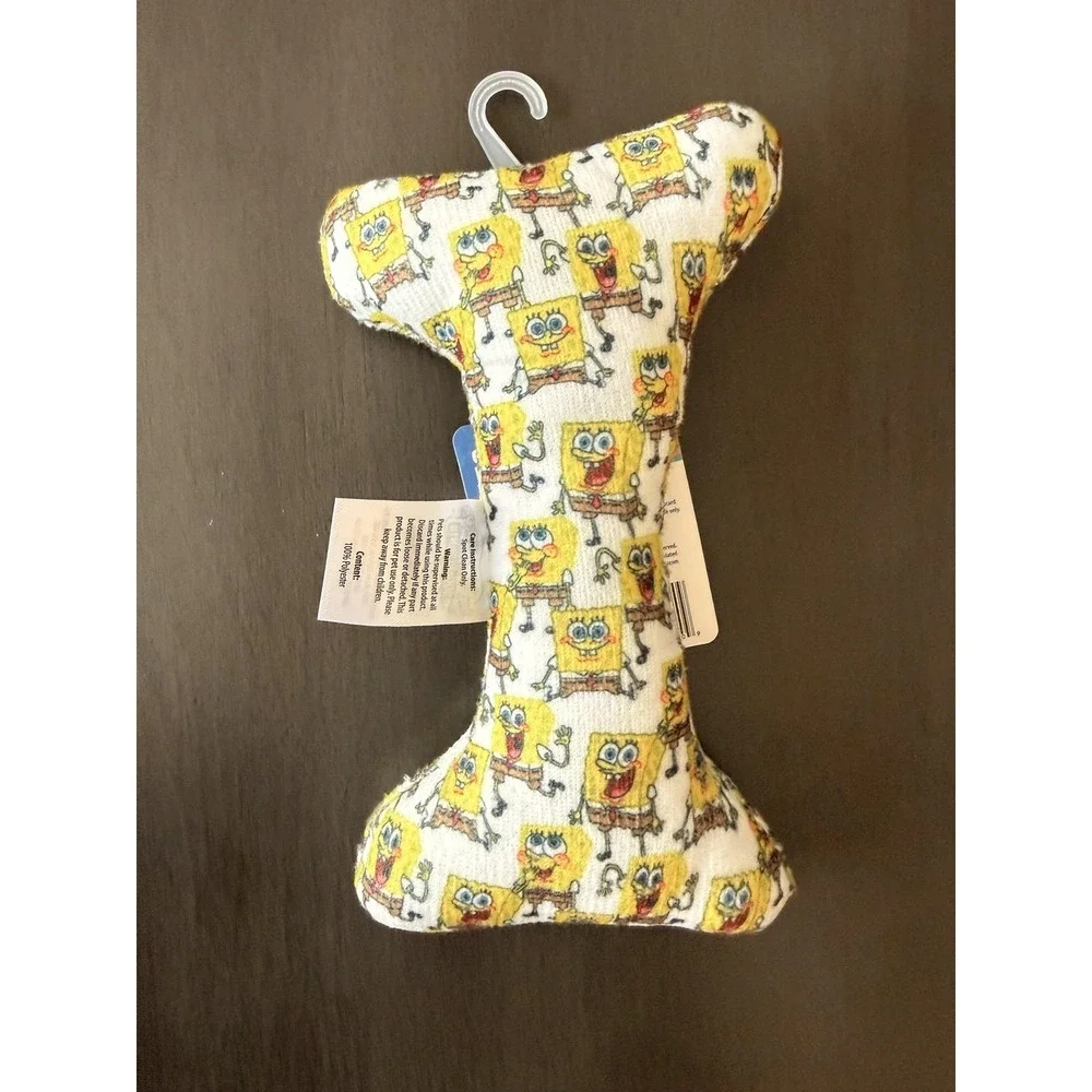 Heinz Nickelodeon SpongeBob Dog Toy Set Ketchup Bottle Crinkle Bone Squeaker New
